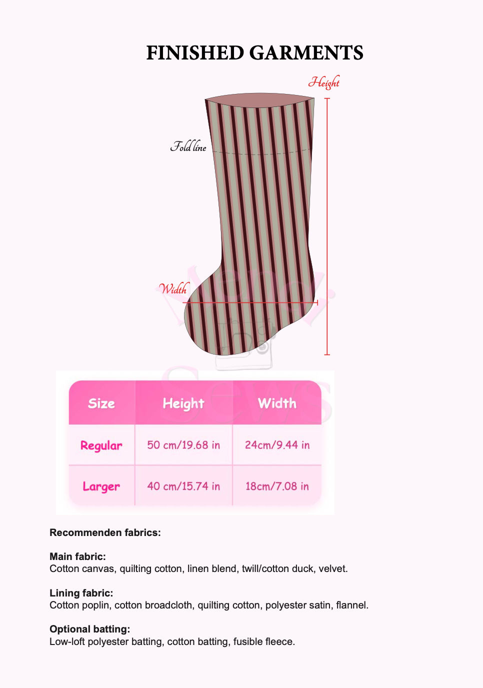 Christmas Stocking - Free Digital Sewing Pattern