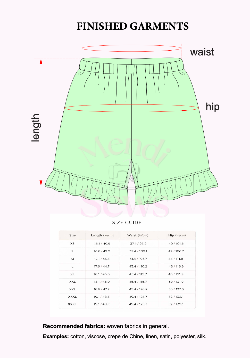Emily Shorts - Free Digital Sewing Pattern