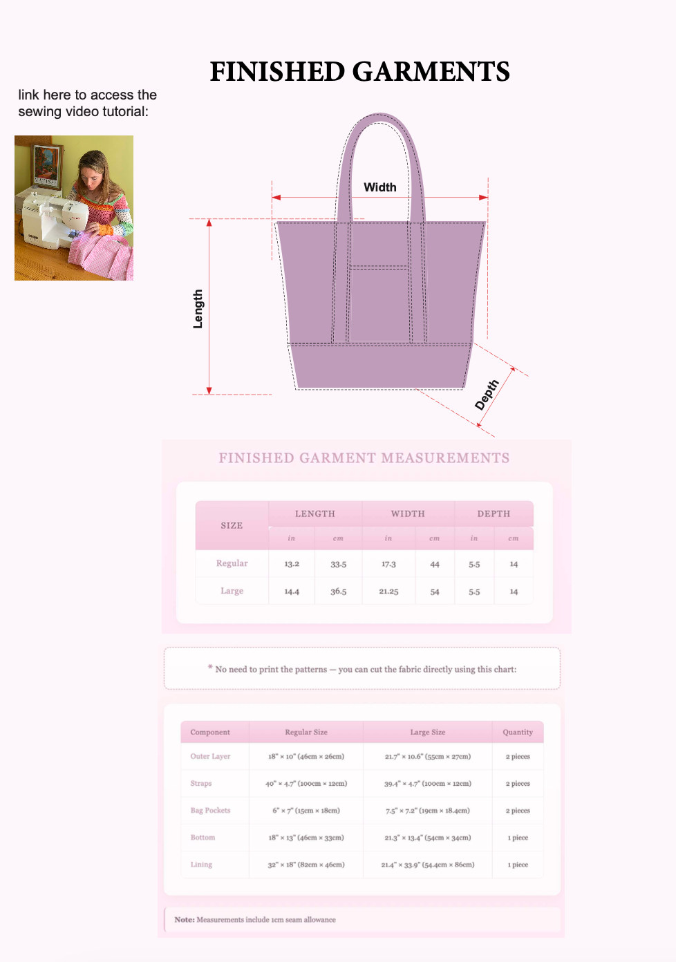 Tote Bag - Free Digital Sewing Pattern
